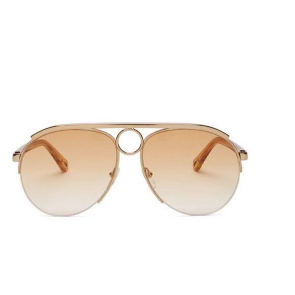CHLOE Romie 59mm Semi-Rimless Aviator Sunglasses - Picture 6 of 8